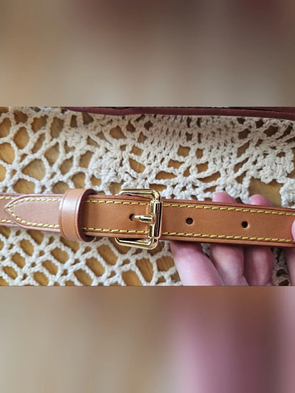 Vachetta Leather Replacement Strap For Louis Vuitton Noe Bags.